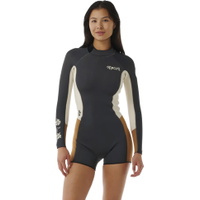 Frauen Dawn Patrol 2mm Langärmel Rückenreißverschluss Frühlings-Neoprenanzug
